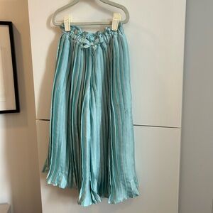 Janie and Jack Sky Blue Satin Pants Size 5